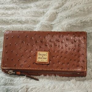 Dooney & Bourke Ostrich-Embossed Tan Wallet